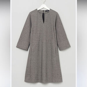 Weekend MaxMara Grey Shift Dress Women’s Sz M 3/4 Sleeve Knee Length Work Office